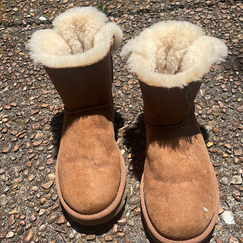 UGG Fur Boots | Brown One-Bowed Winter Boots